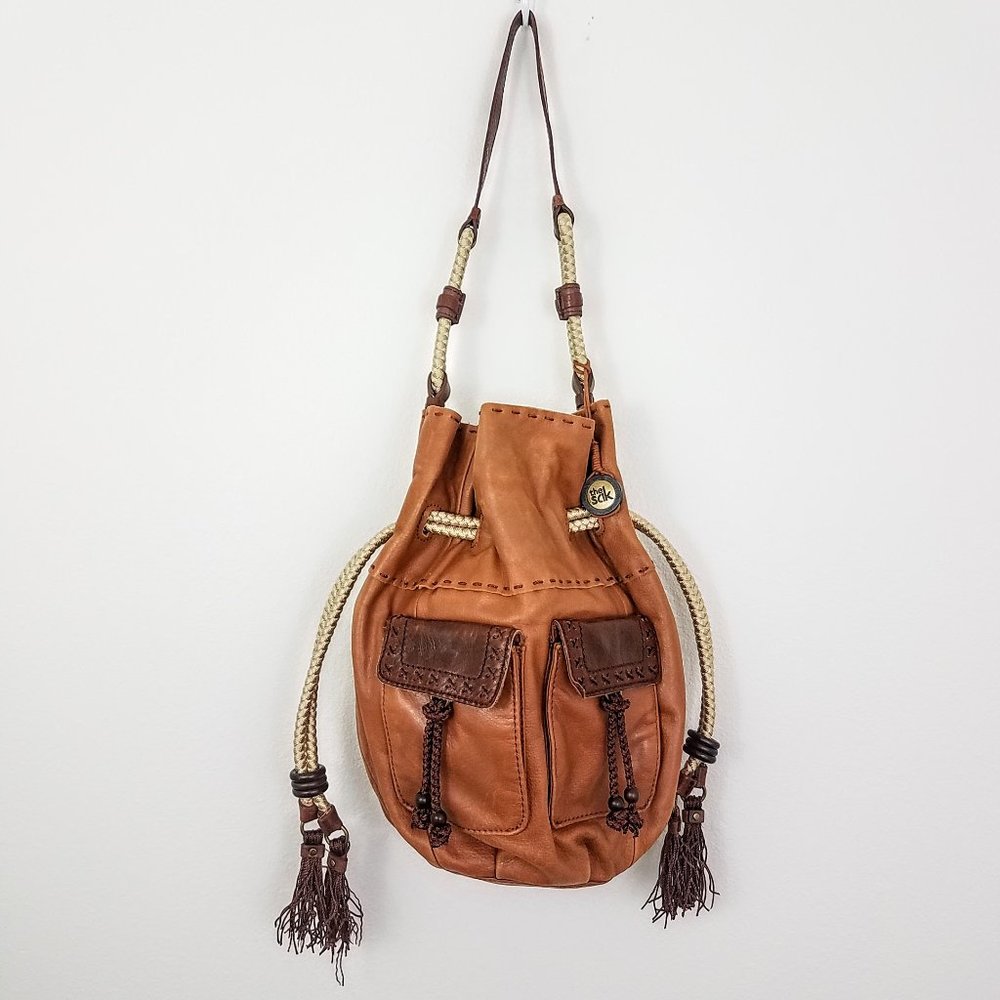 The Sak | Leather Bucket Bag with Tassels